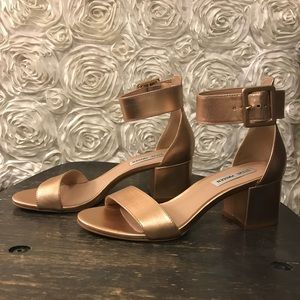 Rose gold Steve Madden Block Heels